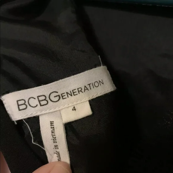 BCBG Generation Black Lace Inset Cocktail Dress 4 - Picture 4 of 5